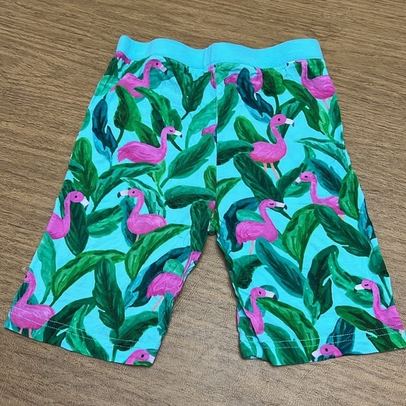 Little Sleepies Flamingo pajama shorts only size 7-8 - Picture 2 of 9